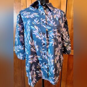 NWOT AMERICAN SWEETHEART 3/4 sleeve button-down shirt